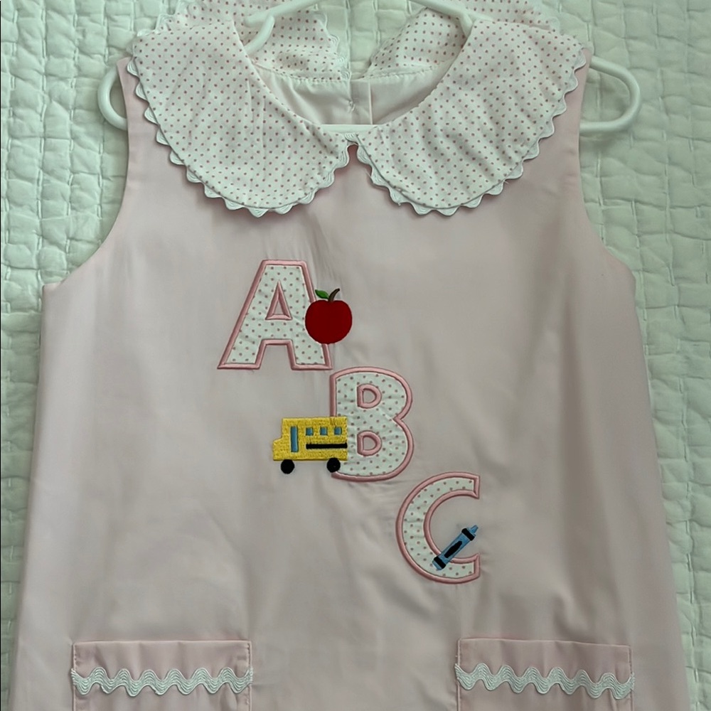 Pink ABC Themed Sleeveless Dress